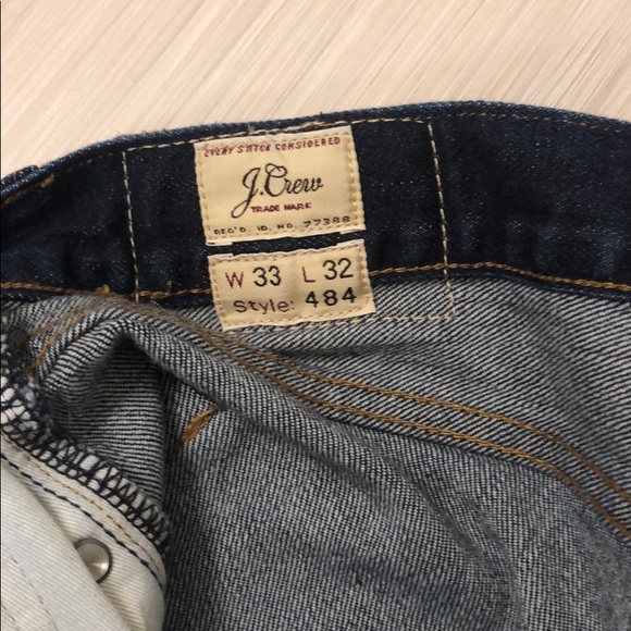 JCrew 484 Slim Fit Denim - 33w 32l dark resin wash - Picture 2 of 3